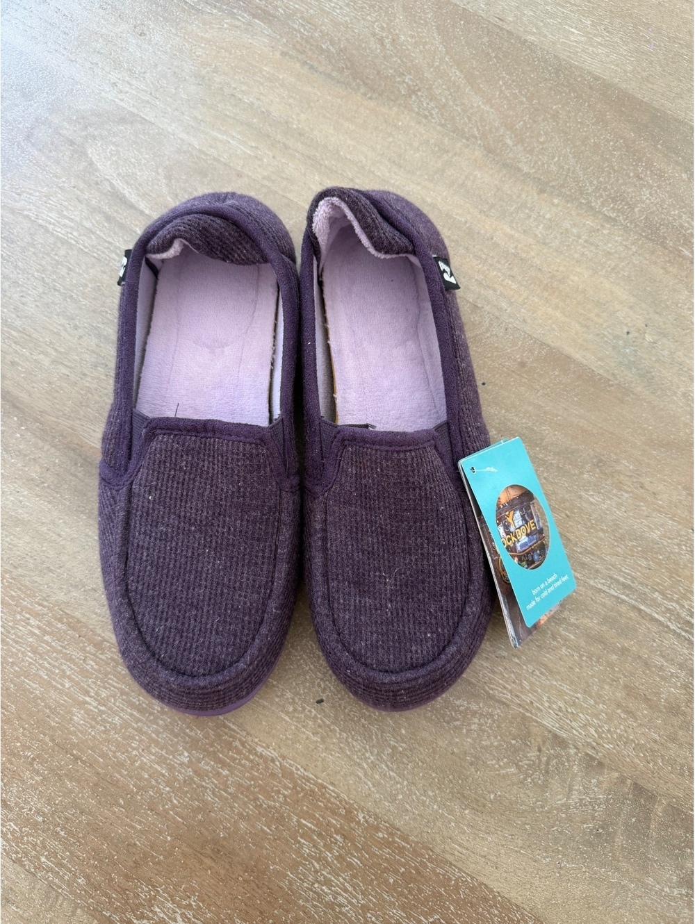 NWT RockDove Purple Slip-On Indoor Slippers Size US 7